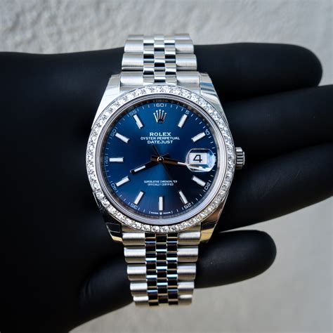 rolex datejust blue motif 41|rolex datejust diamond bezel 41mm.